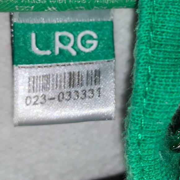 LRG Men's Flying Sneakers Hoodie Size 4XL Green Cotton Streetwear AOP Casual - Picture 7 of 7